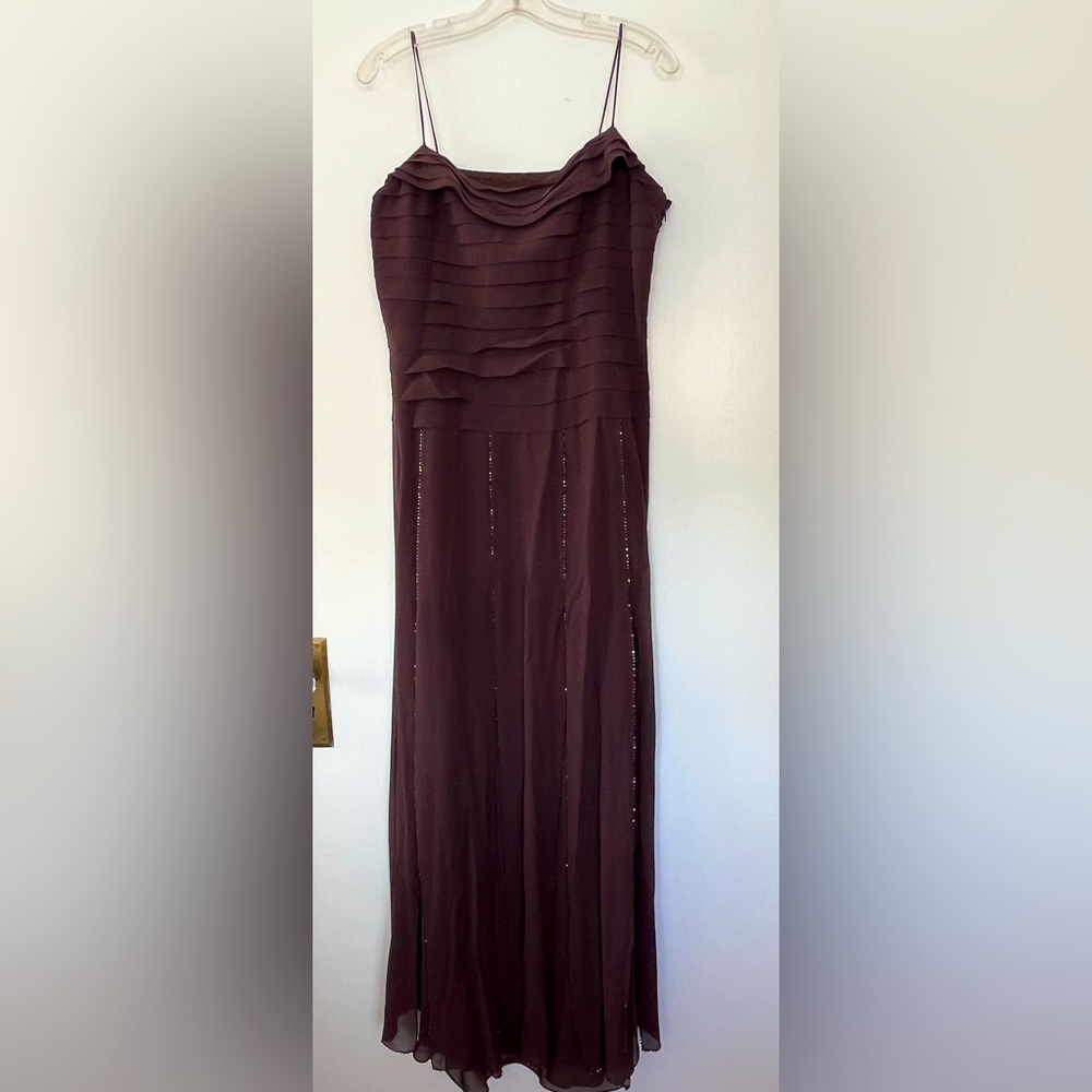 Prom time!  Beautiful deep purple beaded dress